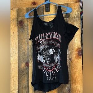 open shoulder Harley top